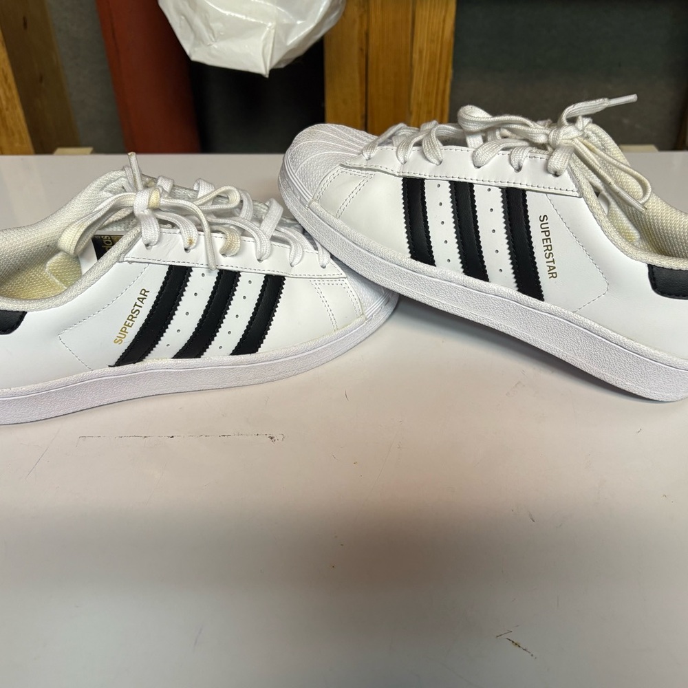 Adidas Superstar White and Black Sneakers